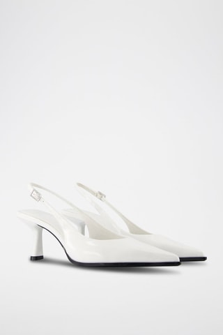 Zapatos con brillo de tacón - Blanco