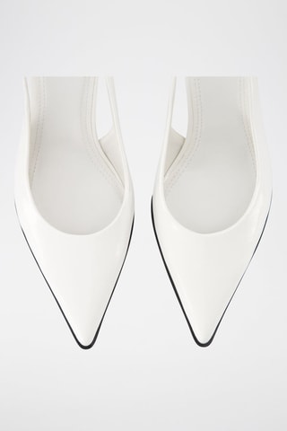 Zapatos con brillo de tacón - Blanco