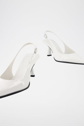 Zapatos con brillo de tacón - Blanco