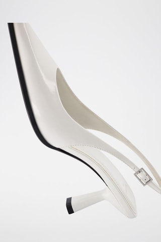 Zapatos con brillo de tacón - Blanco