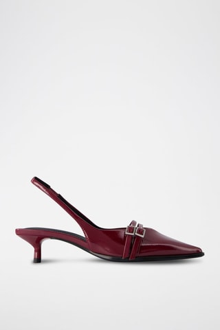 Zapatos con brillo de tacón - Burdeos