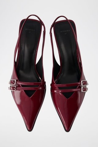 Zapatos con brillo de tacón - Burdeos