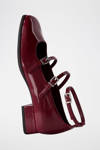 Babies con brillo de tacón - Burdeos