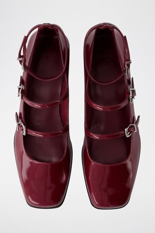 Babies con brillo de tacón - Burdeos