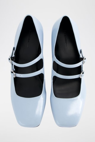 Babies con brillo de tacón - Azul claro