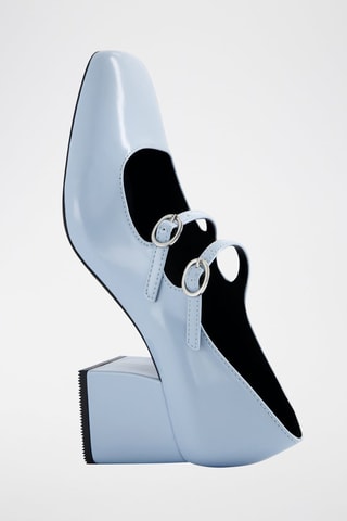 Babies con brillo de tacón - Azul claro