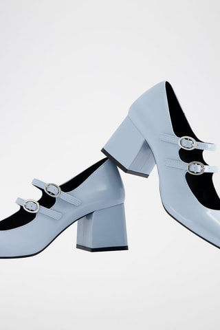 Babies con brillo de tacón - Azul claro