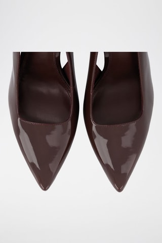 Zapatos con brillo de tacón - Marrón