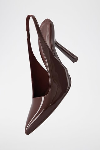 Zapatos con brillo de tacón - Marrón