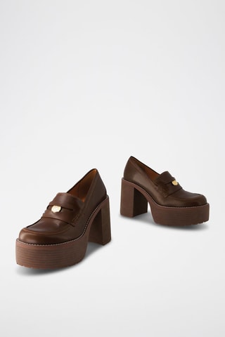 Mocasines de tacón - Marrón