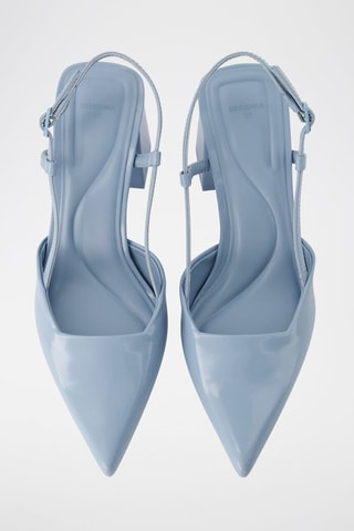 Zapatos con brillo de tacón - Azul claro