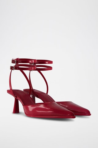 Zapatos con brillo de tacón - Rojo