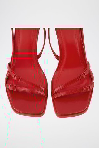 Sandalias de tacón - Rojo