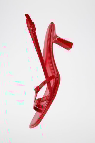 Sandalias de tacón - Rojo