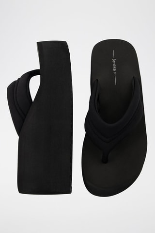 Chanclas de cuña - Negro