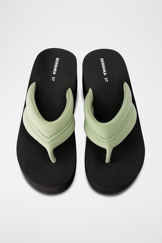 Chanclas de cuña - Negro y verde