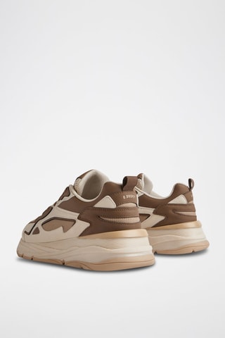 Zapatillas con plataforma - Marrón y beige