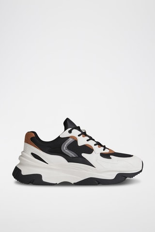 Zapatillas con plataforma - Blanco y negro