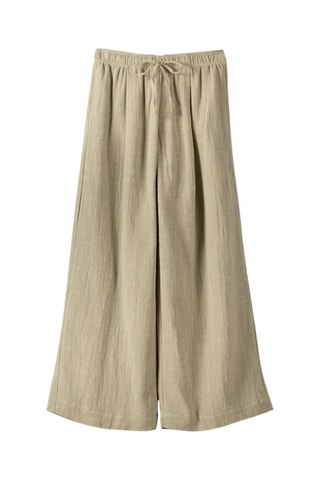 Pantalón wide leg - Caqui