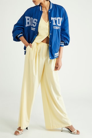 Pantalón wide leg - Amarillo