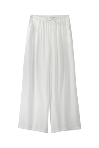 Pantalón palazzo - Blanco