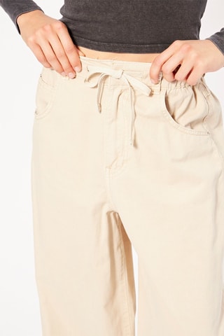 Jogger de tiro alto - Beige
