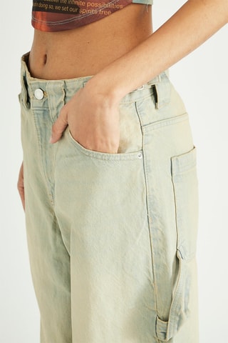 Pantalón wide leg - Azul claro