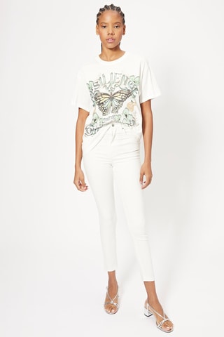 Vaquero skinny fit de tiro alto - Blanco