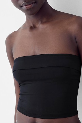 Top bustier - Negro