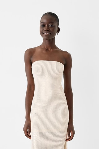 Vestido bustier - Beige