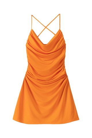 Vestido evasé - Naranja