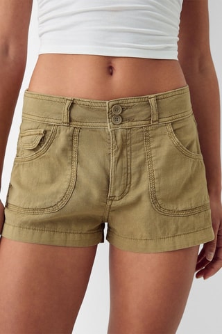 Short de lino - Caqui