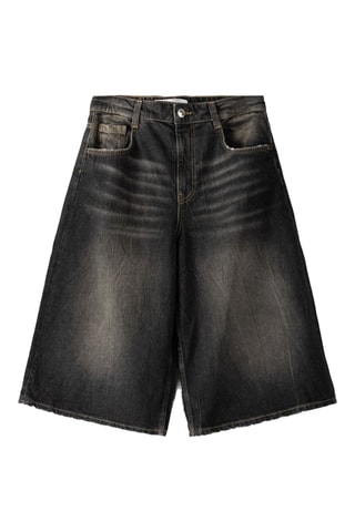 Bermudas vaqueras relaxed - Negro