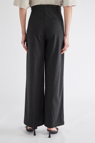Pantalón wide leg - Gris