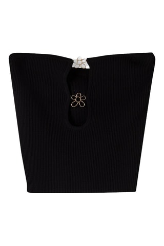 Crop top bustier - Negro