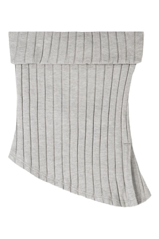 Crop top bustier - Gris claro