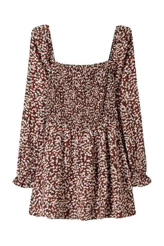 Vestido evasé - Marrón