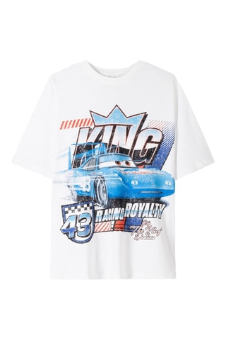 Camiseta King Cars Disney Pixar - Blanco