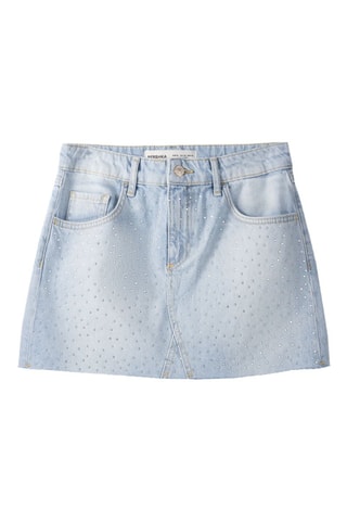 Falda recta vaquera - Azul claro