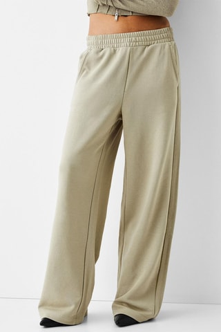 Pantalón wide leg - Caqui claro