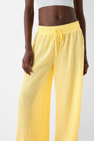 Pantalón wide leg - Amarillo