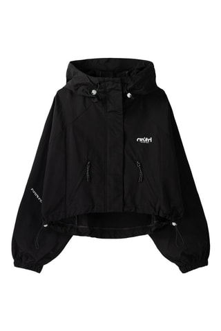 Cortavientos con capucha - Negro