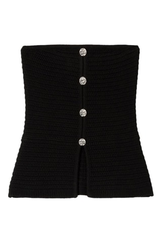 Top bustier - Negro