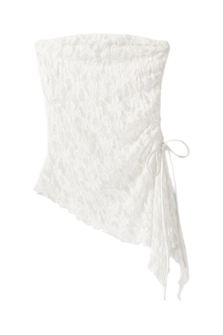 Top bustier de encaje - Crudo