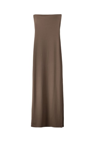 Vestido bustier - Marrón