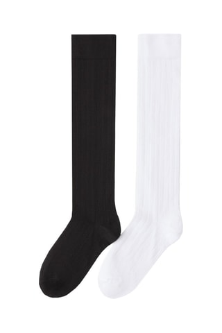 2 pares de calcetines - Negro y blanco
