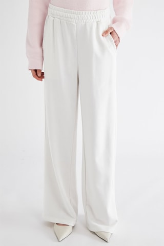 Pantalón wide leg de tiro alto - Blanco