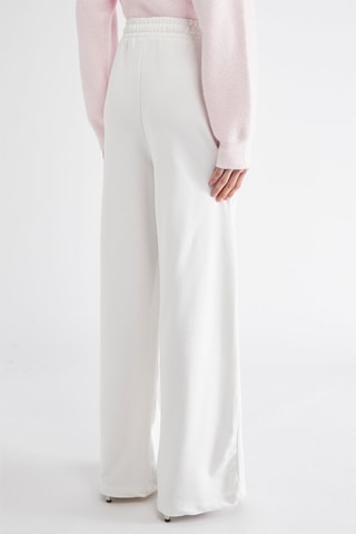 Pantalón wide leg de tiro alto - Blanco