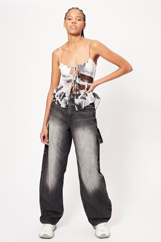 Vaquero wide leg ballon carpenter - Negro