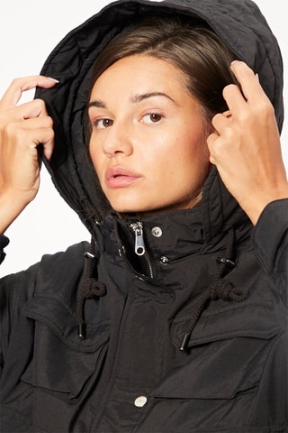 Chaqueta con capucha - Negro